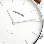 Classico 36 Leder Silber Weiß Tan - Lambretta Watches - Lambrettawatches