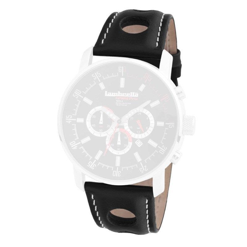 Armband Leder Imola Schwarz (26mm) - Lambretta Watches - Lambrettawatches
