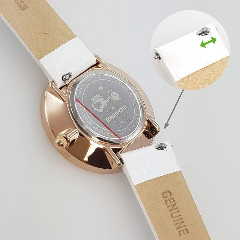 Cielo 34 Rosegold Gesteppt Weiß - Lambretta Watches - Lambrettawatches